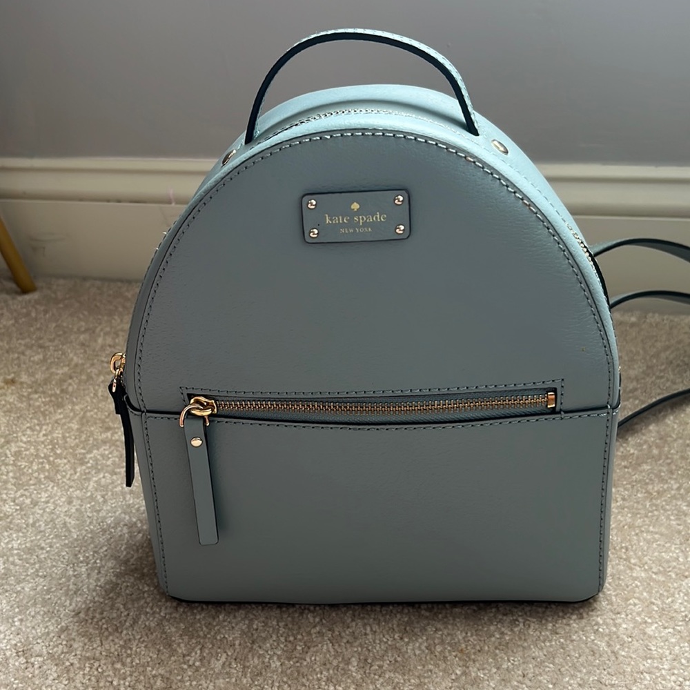 Kate Spade mini light blue backpack (never used)